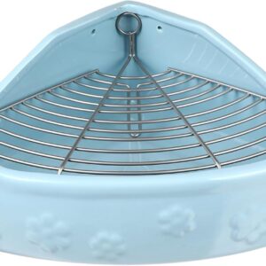 Small Animal Litter Cage Ceramic Triangle Potty Trainer Corner Litter Ferret Litter Box Bedding Box Pet Pan for Rabbit Bunny Chinchilla Ferret Guinea Pig Hamster