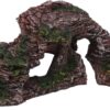 UTALIND 1 Pcs Reptile Ledge Hide Cave Hideout for Reptiles, Basking Rock Decorative Resin for Turtle Frog Snake, Large Step Ledge