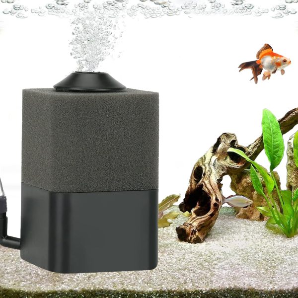 Ultra Quiet Fish Tank Filter, Aquarium Sponge Filter Submersible, Aeration Bio Sponge Corner Filter, Internal Aquarium Filter, Ultra Silent Biochemical Filtration Powerful Pump (Small for 15-150L)