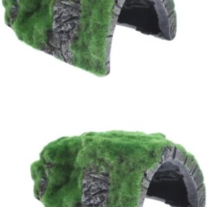 Yardwe 2pcs Tortoise Hiding from House Reptile Resting Terrace Gecko Hide Snake Habitat Cave Reptile Rock Cave Reptile Terrariums Large Snake Hide Large Reptile Hide Reptile Cave Resin