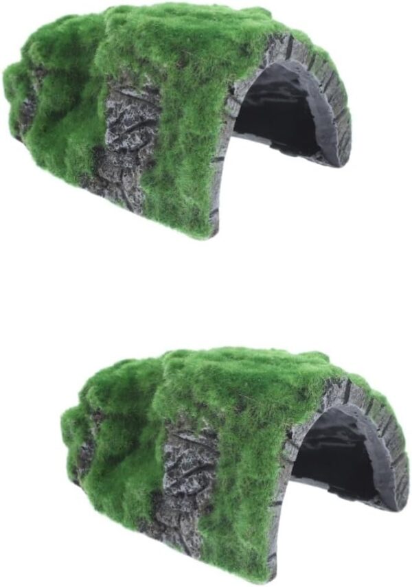 Yardwe 2pcs Tortoise Hiding from House Reptile Resting Terrace Gecko Hide Snake Habitat Cave Reptile Rock Cave Reptile Terrariums Large Snake Hide Large Reptile Hide Reptile Cave Resin