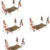 Yardwe 4pcs Parrot Toy Parrot Net for Parakeets Chew Toys Climbing Pet Toy Hamster Swing Bird Hanging Toys Hamster Toys Squirrel Pet Toy Funny Parrot Net Decorative Bird To Climb Wooden