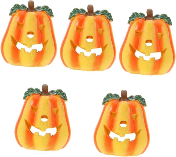 Yardwe 5pcs Pumpkin Hideout House Pumpkin Reptile Habitat Turtle Cave Reptile Hideaway Reptile Hideout Reptile Hide Cave Betta Hiding Place Betta Hideout Animal Reptile Hiding Place Resin