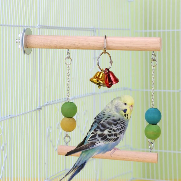 ZYYRSS Bird Toys Parrot Perches, Parrots Cage Toys, Parakeet Parrot Swing Chewing Hanging Toys Bird Cage Toys for Small Parrots, Macaws, Parakeets, Conures, Cockatiel, Budgie