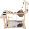 xbiez Parrots Cage Perch Stand Bridge Nest Swing Climbing Wooden Training Ladder Toy For Bird